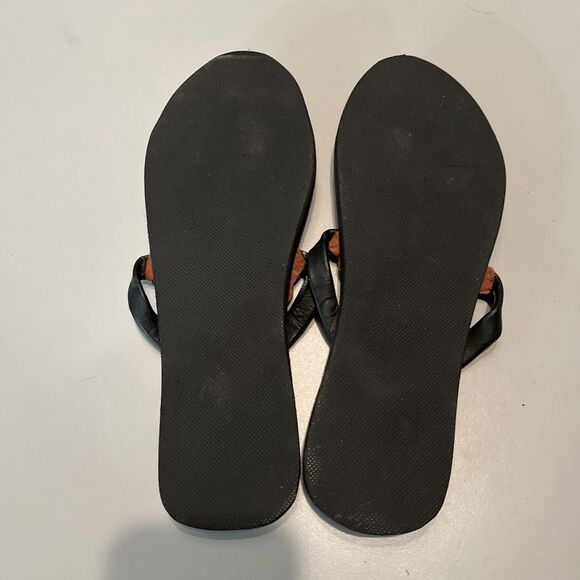 Beaded Handmade Leather Sandals Flip Flops Flats~Euro 40 US 9 - Picture 5 of 5